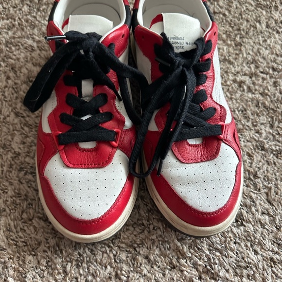 Steve Madden Shoes - Steve Madden Red and White Sneakers Retro Athletic Style